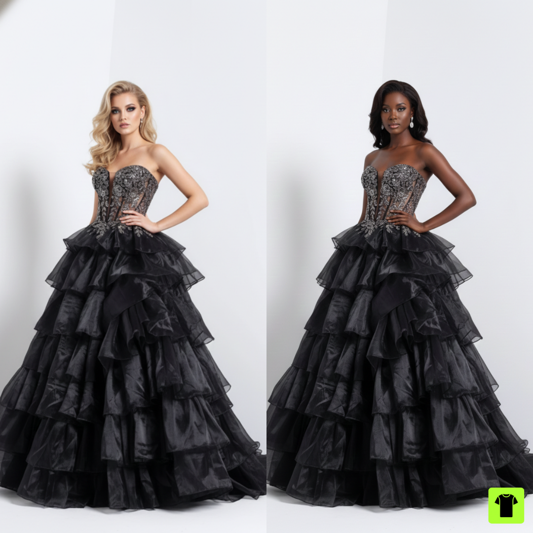 The Digital Evolution of Evening Wear: How AI is Revolutionizing Fashion Photography | Try-On. Desktop Image